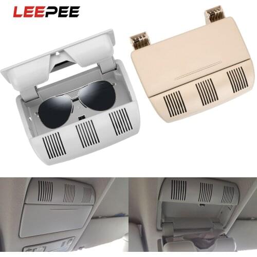 LEEPEE Car Sunglasses Roof Storage Box Sunglass Clip for Skoda Octavia Fabia Roomster 1Z0868565E Car Accessories Glasses Case