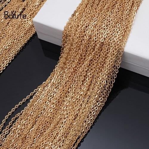 BoYuTe (90-95 Meters/Lot) Metal Iron 2*3MM O Shaped Flat Chain Materials Factory Supply Handmade Diy Jewelry Chain Findings