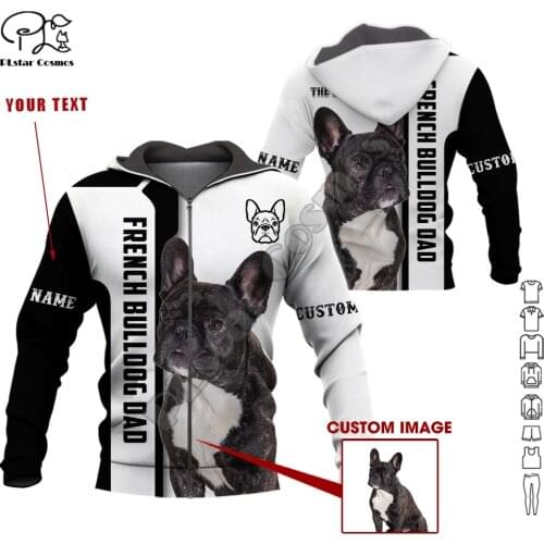 PLstar Cosmos Cute French Bulldog 3D Printed Animal Hoodies Sweatshirts Zip Hooded For Men And Women Casual Streetwear Style-F08