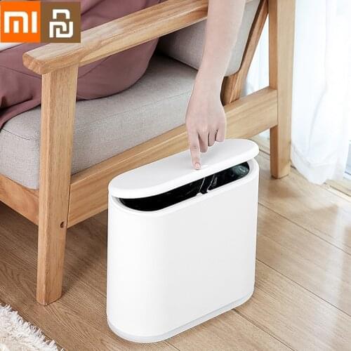 XIAOMI YOUPIN Trash Can with Lid Home Living Kitchen Waste Bin Classification Trash Bin Portable Push Trash Can Garbage Bucket