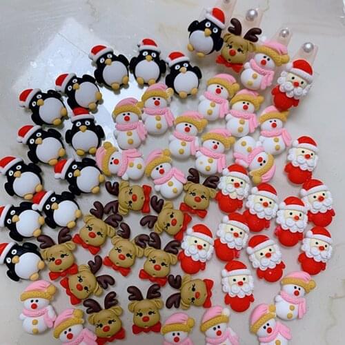 2021 new cartoon 5 Piece Holiday 3D Nail Charm Assortment /5PCS Nail Charms Christmas Nail Art