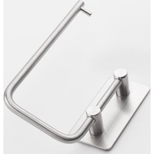 304 Stainless Steel Toilet Paper Holder Kitchen Wall Hanging Roll Paper Holder Towel Rack Bracket Anti-slip Tissue Holders