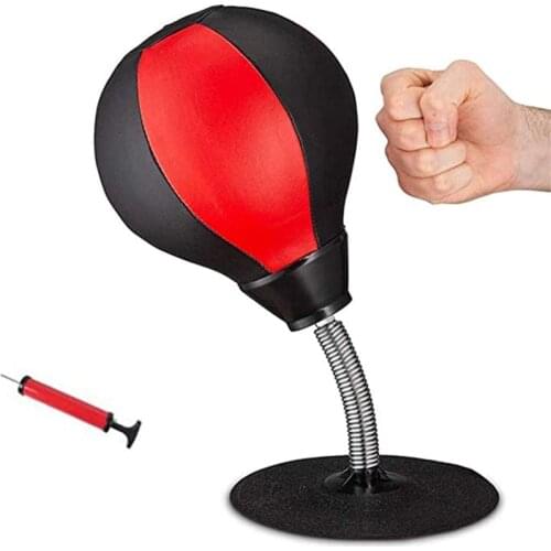 Desk Boxing Ball with Suction Cup Base Pressure Ball Boxing Speed Desktop Punching Bag Stress Relief for Office Home Adults Kids