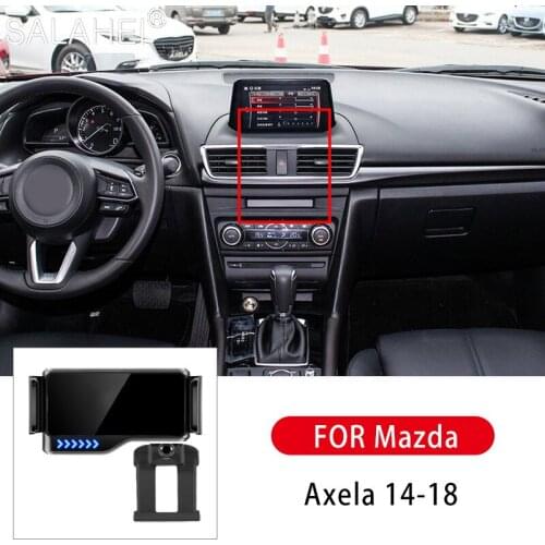2021 New Car Phone Holder Gravity Car Bracket Air Vent Stand Holder Cell Phone Holder For Mazda Axela 14-18 Car Goods Brackets