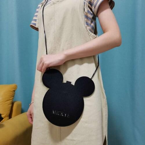 Wholesale MICKYE MOUSE Coin Purse Cartoon Bag Children Shoulder Bag Cheap Women Phone Bag Thin Wallet Girl New Year Gift