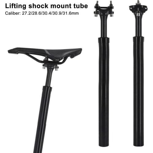 Bicycle Seatpost Seat Post Shock Absorber Tube MTB Mountain Road Bike Seat Tube Adjustable Angle 25.4 27.2 28.6 30.9 31.6*400mm
