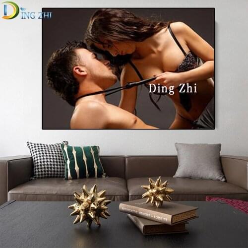 5D Full Square Diamond Painting Sexy Couple Romance Diamond Mosaic Kits Handmade Hobby Embroidery Rhinestones Art Wall Decor