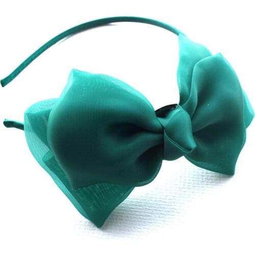 Korean Fashion Girls Hair Accessories Chiffon Hairband Bow Headband Cute Ribbon Hairband Satin Headdress Nice Hairbands for Kids