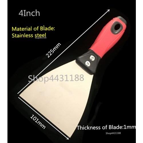 3/4/5inch High quality Putty Knife Scraper Painting Decoration Tool Stainless Steel Blade Scraper Plastic Handle Thick1mm
