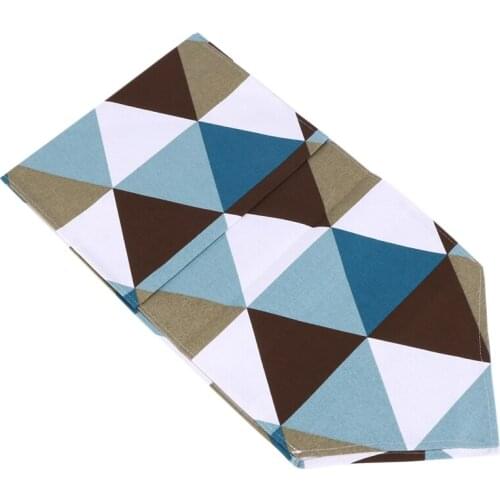 Modern Geometric Triangle-Pattern Table Runner - Polyester Fabric Table Top Decoration Home Decor