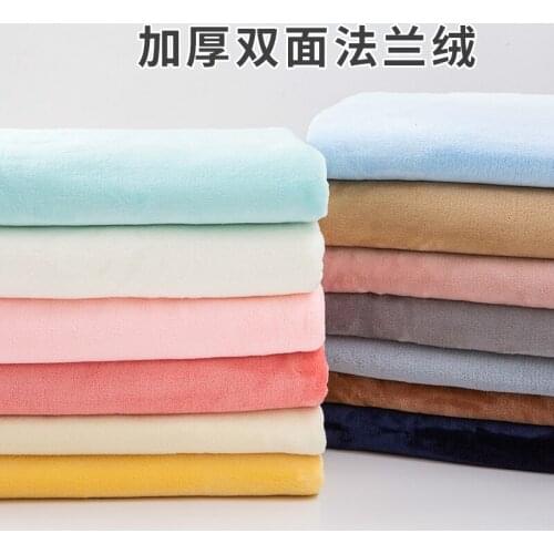 180cmx50cm Thickened Double-sided Flannel Fabrics Coral Fleece Pajamas Blankets Home Clothing Fabrics DIY Apparel Sewing Fabrics