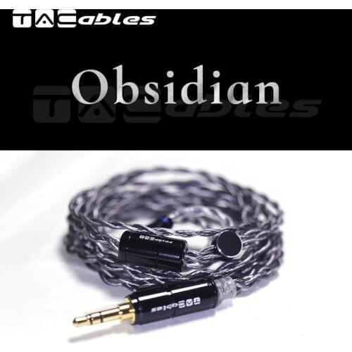 TACables Obsidian Earbuds upgrade Cable Black Litz Silver Plated 5N OCC wire 532cores for 0.78 MMCX QDC IE80 IM Earphones