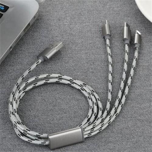 3 in 1 mobile phone 3A fast charging cable USB cable TYPE-C data line