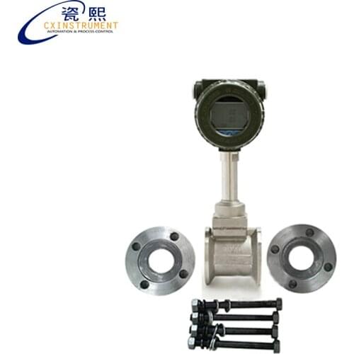 DN32 15-140m3/H flow range and LCD Display vortex flowmeter for steam