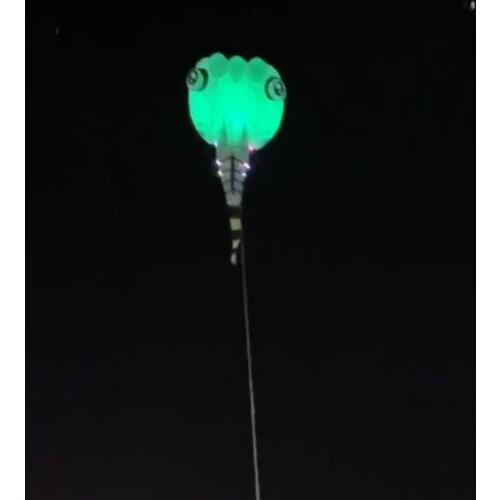 Kites for adults fly led kite tadpole Luminous light soft kite single line kite koi fish ripstop nylon fabric long line fishing