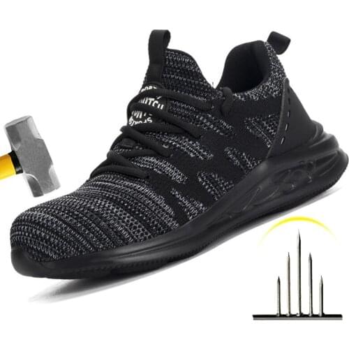 High Quality Men Women Work Shoes Anti-smash Anti-stab Safety Shoes Man Boots Light Steel Toe Insulated Shoes Work Sneakers Male