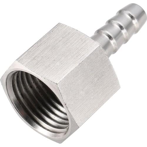2Pcs Stainless Steel Barb Hose Fitting Connector Adapter 8mm Barbed X G1/2 Female Pipe for Home Garden DIY