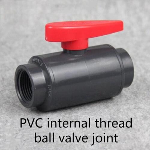 Female Ball Valve Straight Trough PVC Pipe Valve Garden Irrigation Fittings Fish Tank Tube Switch 1 Pcs