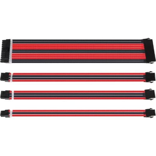 1Set 30/40cm Basic Extension Cable PC Power Supply Wire 24PIN 8-PIN 6PIN 4+4PIN