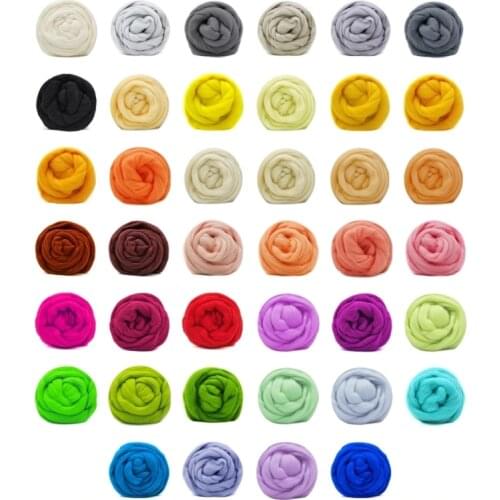 10g Merino Wool Roving for Needle Felting Kit, 100% Pure Felting Wool, Merino Wool Tops, Wool for Felting, 40 Colors