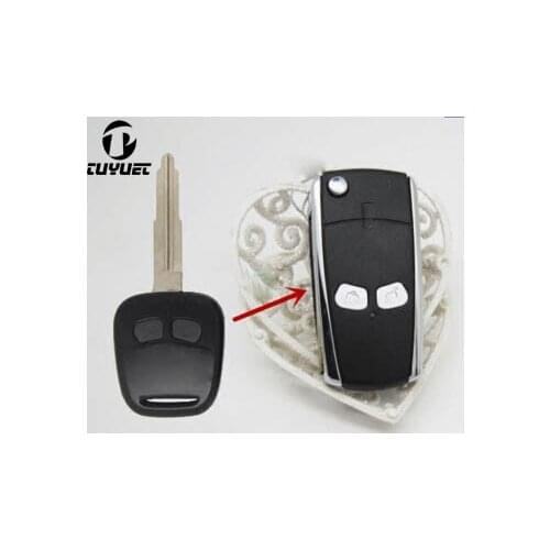 2 Buttons Modified Flip Folding Remote Key Shell for Mitsubishi Lancer Car Key Blanks Case