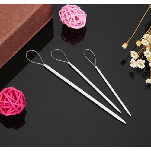 3pcs/set Nylon Thread Threader Sweater Crochet Needle Knitting Pulling Tools DIY Sewing Accessories New