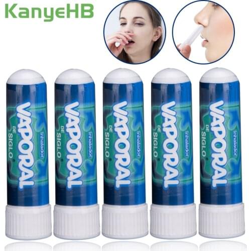 5pcs Thailand Nasal Inhaler Rhinitis Mint Cream 100% Original Natural Herbal Ointment Nasal Essential Oil Refresh Nose Cold Cool