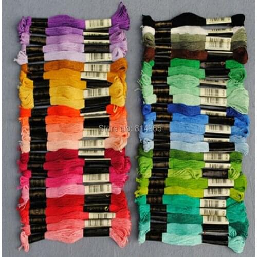 6 Full Set(every full set have 447 pieces,one piece each color) or Choose Any Colors 447X6=2682 Pcs/lot Embroidery Thread Floss