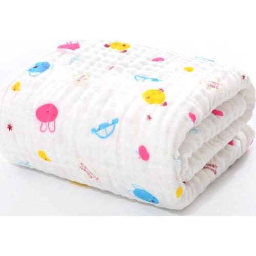 6 Layers of Baby Washcloths Kids Bath Towel Muslin Cloth Bathrobe Wrap Blanket P31B