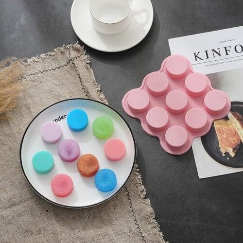 9 Cavities Cylindrical Mold Handmade Soap Silicone Mold DIY Cake Chocolate Candle Mold Soap Mold Handmade Soap Making Tools