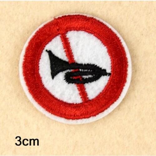 No Trumpet Noise Punk Iron On Patch Clothes Patch For Clothing Boys Embroidered Patch Garment Apparel Accessories