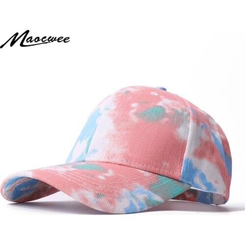 Summer Fall Baseball Cap For Women Men Adjustable Cap Casual Hats Solid Color Tie-dyed Fashion Snapback Hat High Quality Caps