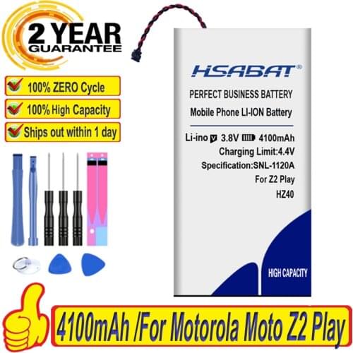 HZ40 Top Brand 100% New 4100mAh Battery for Motorola Moto Z2 Play XT1710-01 XT1710-02 XT1710-08 XT1710-07 XT1710-09 XT1710-10