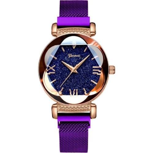 2021 Hot Selling Jitter Milan with Geneva Star Watch Fashion Magnet Lady Net Red Student Quartz Watch Watches for Women