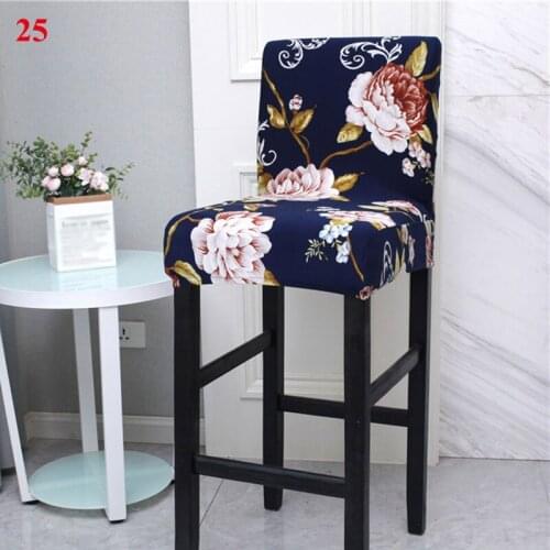 Spandex Chair Cover Flower Seat Covers for Bar Stool Chairs Slipcover Home Hotel Banquet Dining Chair Decoration