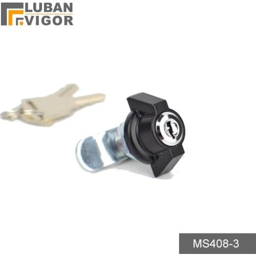 MS408-3,black handle cabinet lock with keys, Durable,Cam locks,for distribution box, switchgear, control cabinet