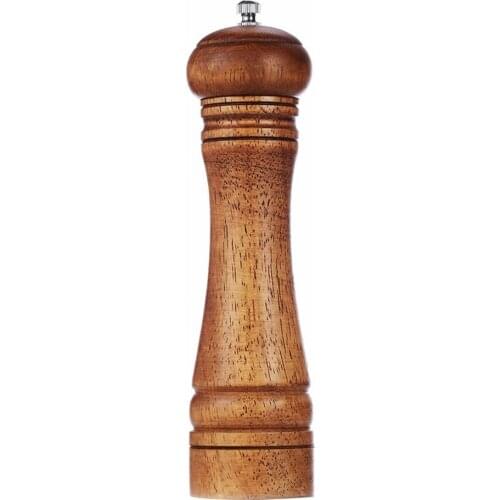 Wood Pepper Grinder Pepper Mill Adjustable Coarseness Wooden Pepper Mill Ceramic Grinding Mechanism Salt Mill Refillable Tool
