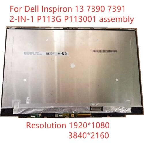 13.3" FHD UHD LCD Touch Screen Digitizer Replacement Assembly replacement For Dell Inspiron 13 7390 7391 2-IN-1 P113G P113001