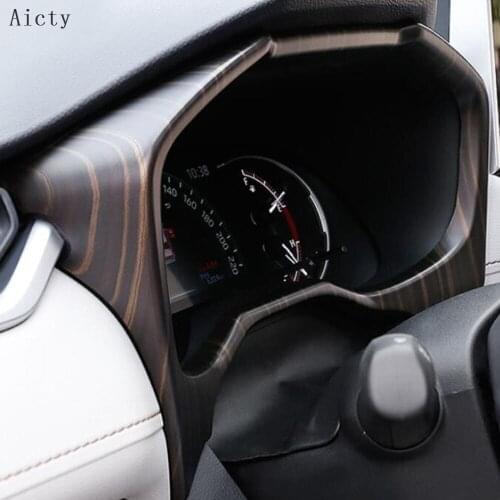 For Toyota RAV4 RAV 4 2019 2020 Car Dashboard Screen frame Interior trims Car Interior Peach Wood Decoration Styling Frame