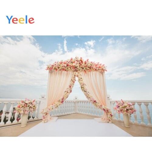 Yeele Wedding Flower Photography Backdrop Sea Carpet Curtain Baby Birthday Party Photo Backgrounds Photocall For Photo Studio