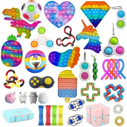 Hot Push Bubble Fidget Toys Adult Stress Relief Toy Antistress Soft Squishy Anti-Stress Gift Anti Stress Box