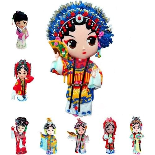 Chinese Style Q Version Peking Opera Characters 3D Refrigerator Fridge Magnets Creative Home Decoration Magnetic Stickers