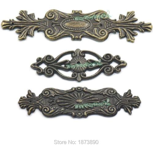 50 Pcs Metal Decorative Protectors Corner Retro Use for Jewelry Gift Cases Book Scrapbook Album 3 Size Bronze Choice