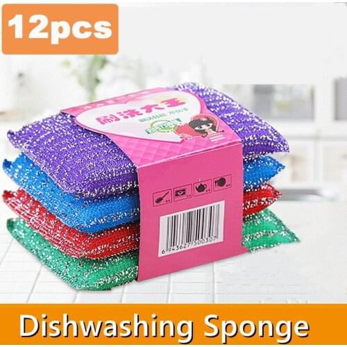 Reusable Cleaning Brush Magic Dishwashing Sponge Brush Kitchen Cleaning Cloth Dishwashing Cloth Household Cleaning Tools Acces