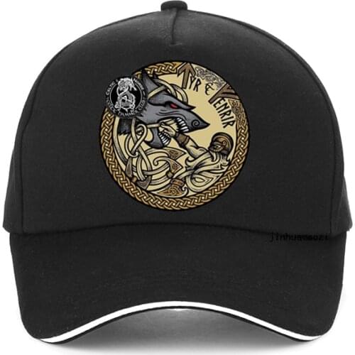 Men Animal 3D Print Viking Rune Wolf Baseball Caps Hip-Hop Trucker Unisex Sunhat Women Odin Dragon Rune Snapback Adjust Hat