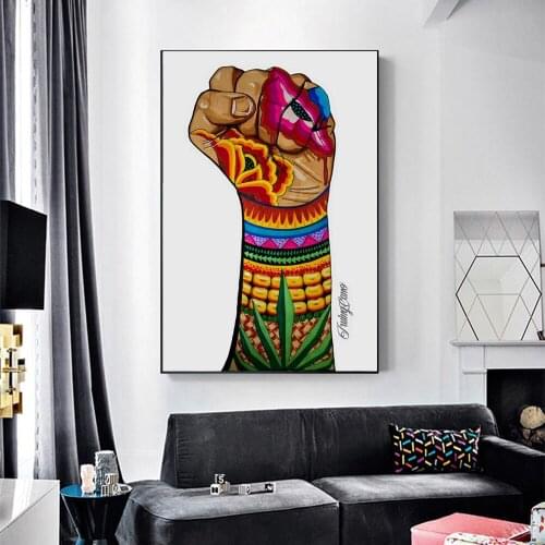 Pop Street Graffiti Art Fighting Inspirational Canvas Painting Cuadros Wall Art Posters and Prints Wall Pictures for Bedroom