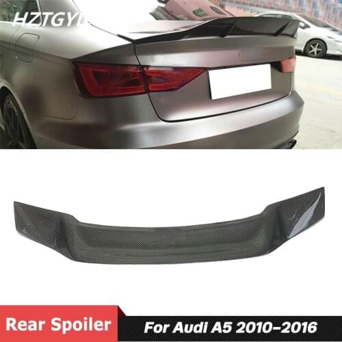 R Style Carbon Fiber Material Trunk Wing Rear Spoiler For Audi A5 Coupe Or Sedan Car Tuning 2010-2016