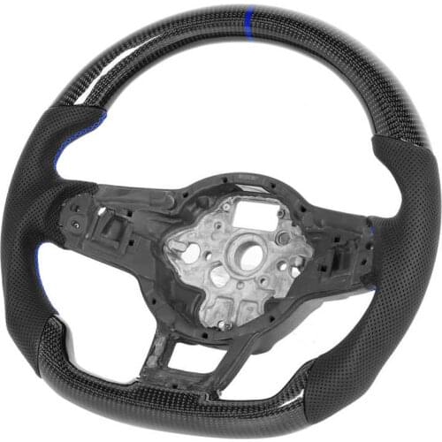 Car Steering Wheel Carbon Fiber Steering Wheel Nappa Perforated Leather Fit for MK7/7.5 R 2013-2020 New