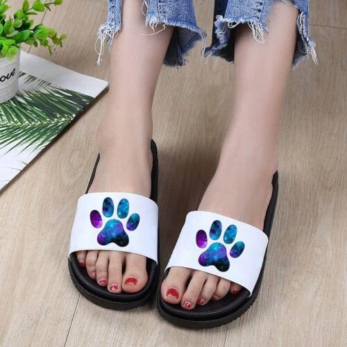 Women Flat Summer Shoes Watercolor Graphic Bathroom Home Slippers 2021 Fashion For Lady Open Toe Sandals Flip Flops Female