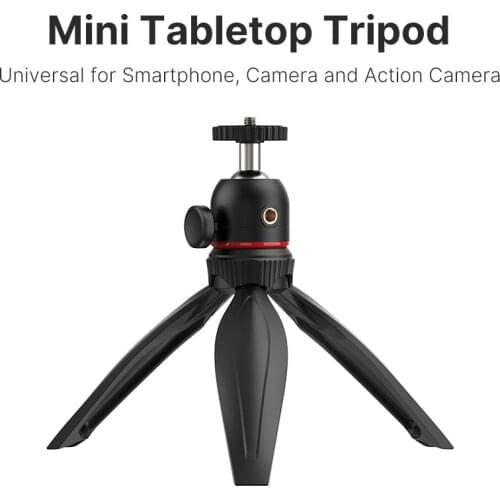Ulanzi MT-17 Mini Table Tripod with Ballhead 1/4'' Tripod Monopod Mini Vlog Tripod for DSLR Cell Phone GoPro 9/8/7/6/5/4